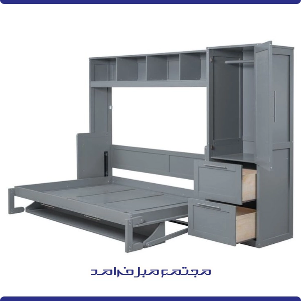 تخت تاشو عمودی چیست؟ بررسی کامل مزایا، کاربردها و انتخاب مدل یک‌ نفره یا دو نفره