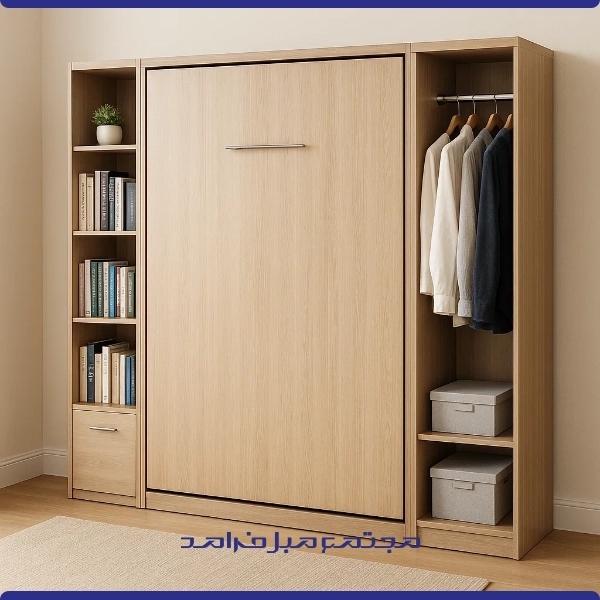 تخت تاشو عمودی چیست؟ بررسی کامل مزایا، کاربردها و انتخاب مدل یک‌ نفره یا دو نفره