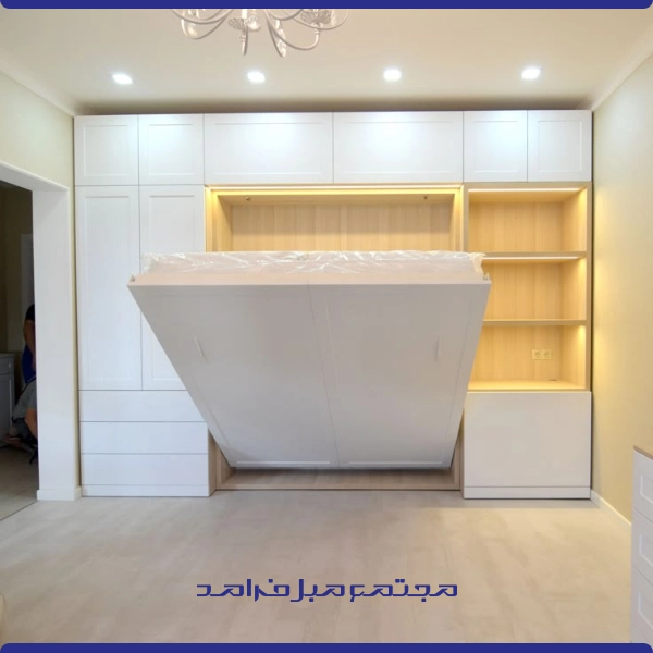 تخت تاشو عمودی چیست؟ بررسی کامل مزایا، کاربردها و انتخاب مدل یک‌ نفره یا دو نفره