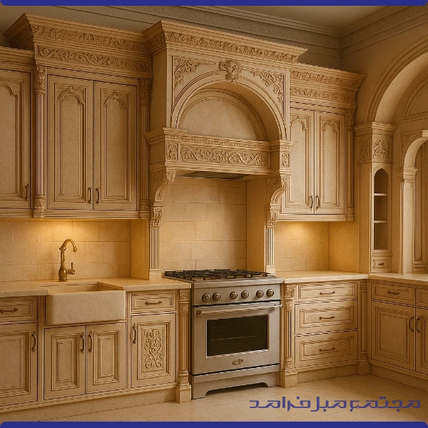 طراحی کابینت کلاسیک در یزد، به سبک خانه‌های اصیل ایرانی