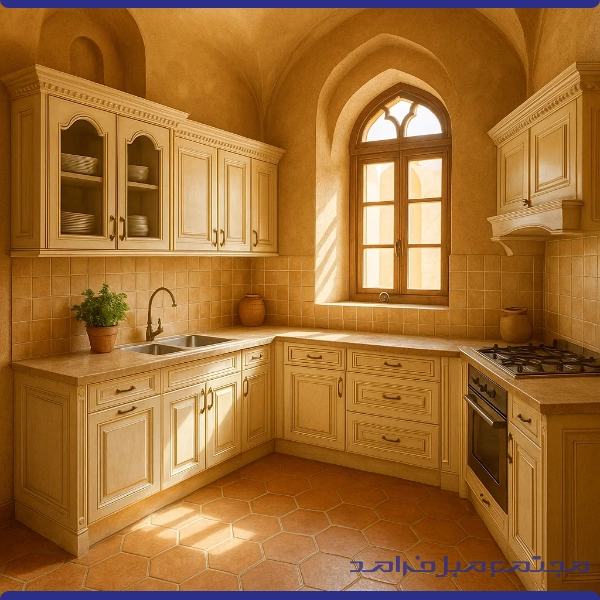 طراحی کابینت کلاسیک در یزد، به سبک خانه‌های اصیل ایرانی