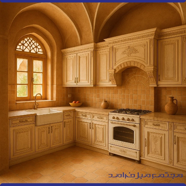 طراحی کابینت کلاسیک در یزد، به سبک خانه‌های اصیل ایرانی